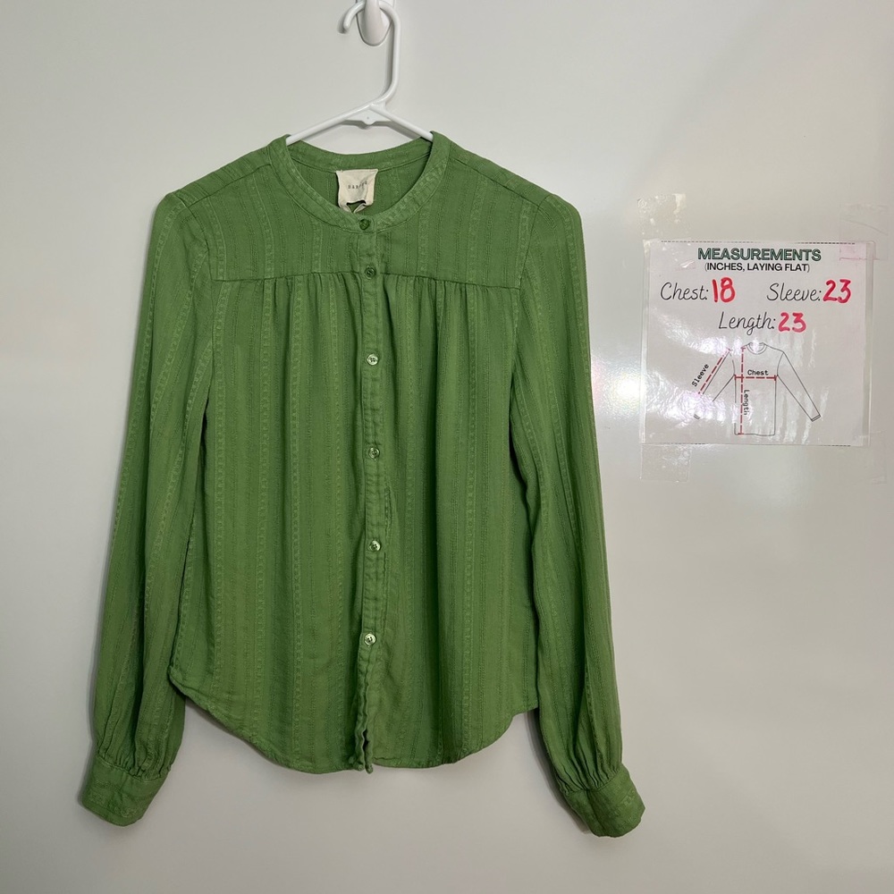 Harper Green Olive Flowy Blouse